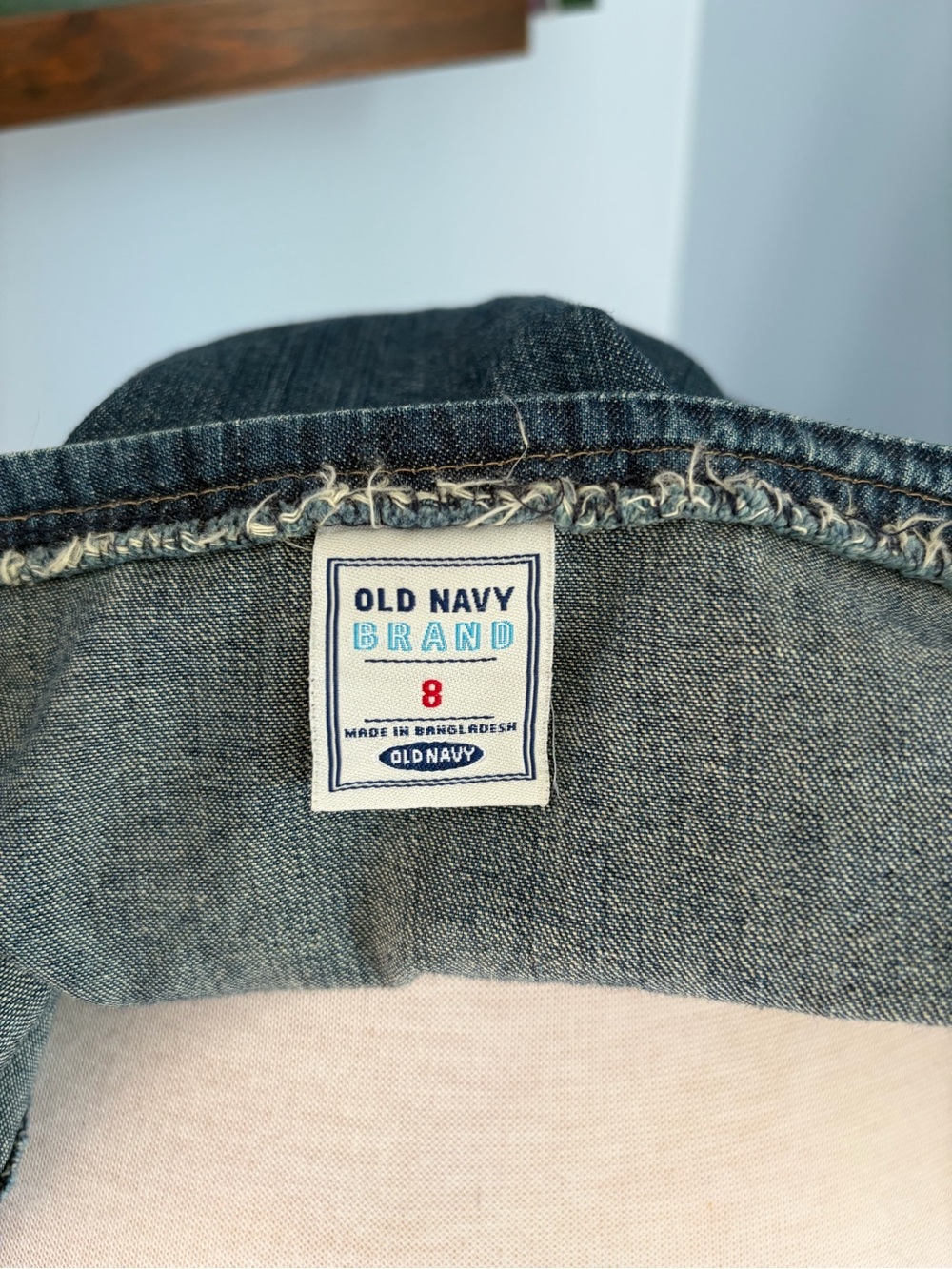 Vintage Old Navy Brand Denim Wrap Midi Dress - Blue - Picture 6 of 6
